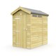 image 1 of 4 x 6 Feet Apex Security Shed - Single Door - Wood - L187 x W118 x H217 cm Brown