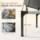 image 4 of PawHut Portable Elevated Dog Bed with Removable Canopy | Grey | Light Grey