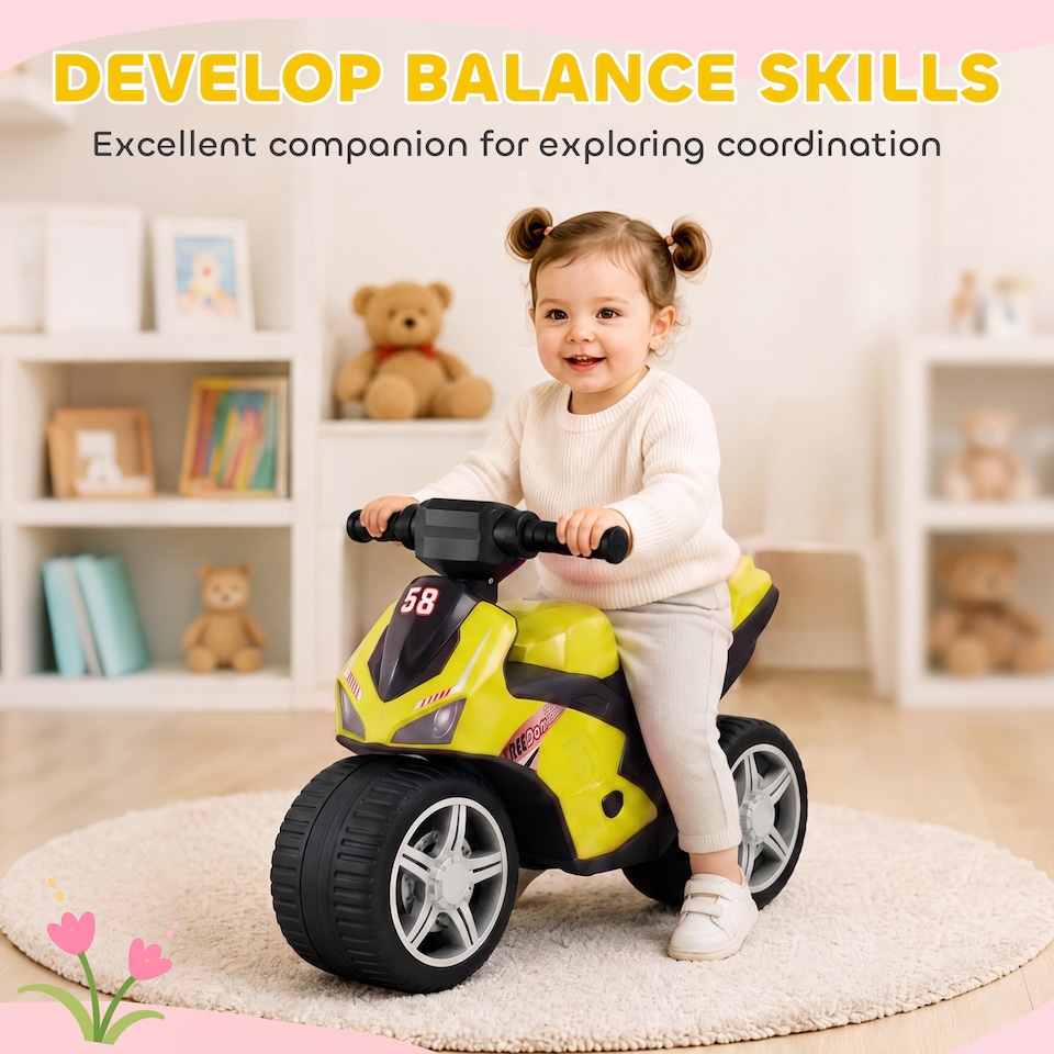 image 1 of AIYAPLAY Balance Bike for 18-36 Months with Music Extra-Wide Wheels Green