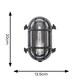 image 7 of ValueLights Bow Nautical Matte Black Bulkhead Light | Black