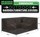 image 5 of Gracious Gardens Rectangular 300x250x100cm Waterproof Garden Furniture Cover | Black | Black | 300x250x100cm | 1