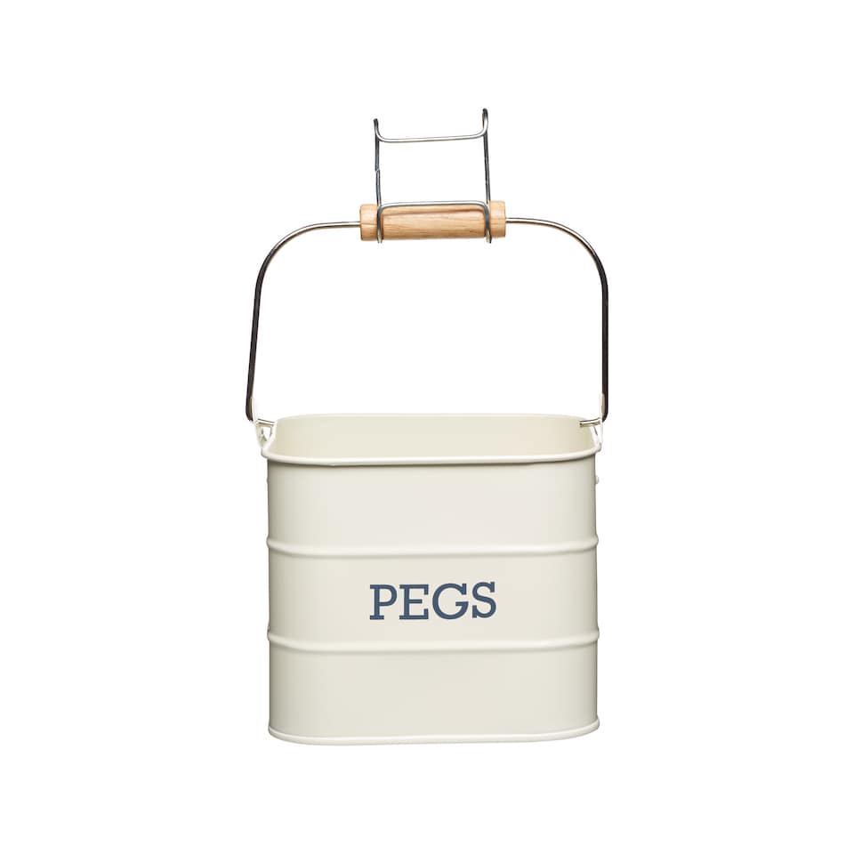 image 1 of KitchenCraft Peg Tin Cream Metal