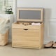 image 6 of Shoe Storage Bench With Cushioned Seat and Hidden Storage Natural Brown Brown
