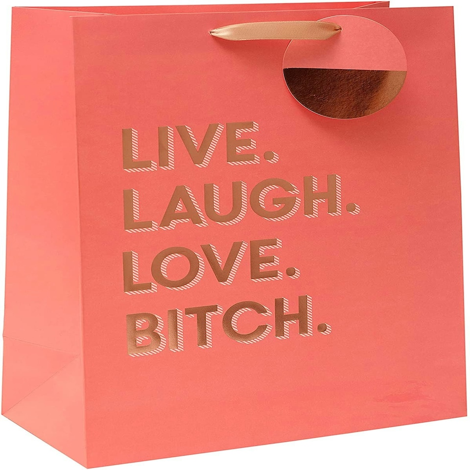 image 1 of Celebration Live Laugh Love Bitch Funny Large Gift Bag