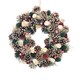 image 3 of Christmas Wreath Festive Decoration with Jute Hanger Traditional Pinecone Decor | Multi | Red, Green & Wood | 34cm | 1