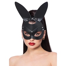Fever Rabbit Faux Leather Mask | Black | Black | One Size | 1