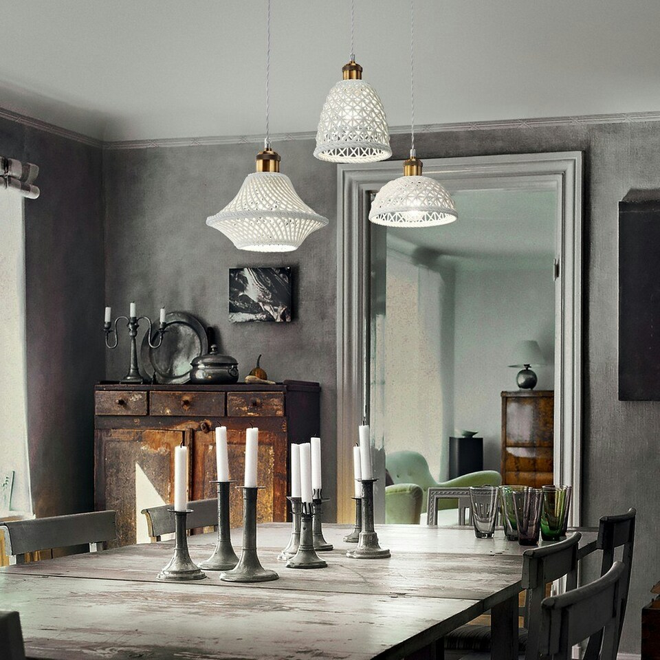 image 1 of Lugano 3 Light Cluster Ceiling Pendant White