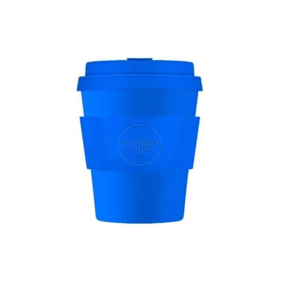 image 1 of Ecoffee Cup 8oz 240ml Reusable Eco-Friendly 100% Plant Based Coffee Cup with Silicone Lid & Sleeve - Melamine Free Travel Mug N/A | Bonassola