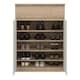 image 9 of Naia Shoe Cabinet with 2 Doors 1 Drawer in Jackson Hickory Oak and White