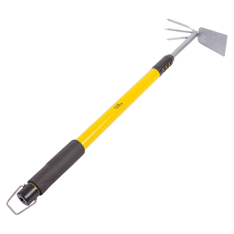 image 1 of Green Blade Telescopic Carbon Steel Garden Weeder - 66-96cm - Yellow