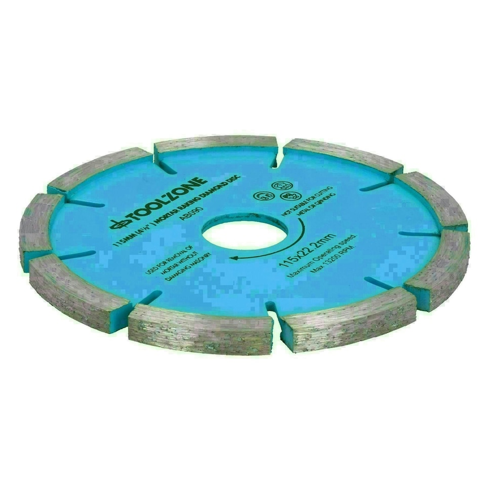 image 1 of 115mm Mortar Raking Diamond Pointing Disc Blade Masonry 6mm Thick 2 Pack