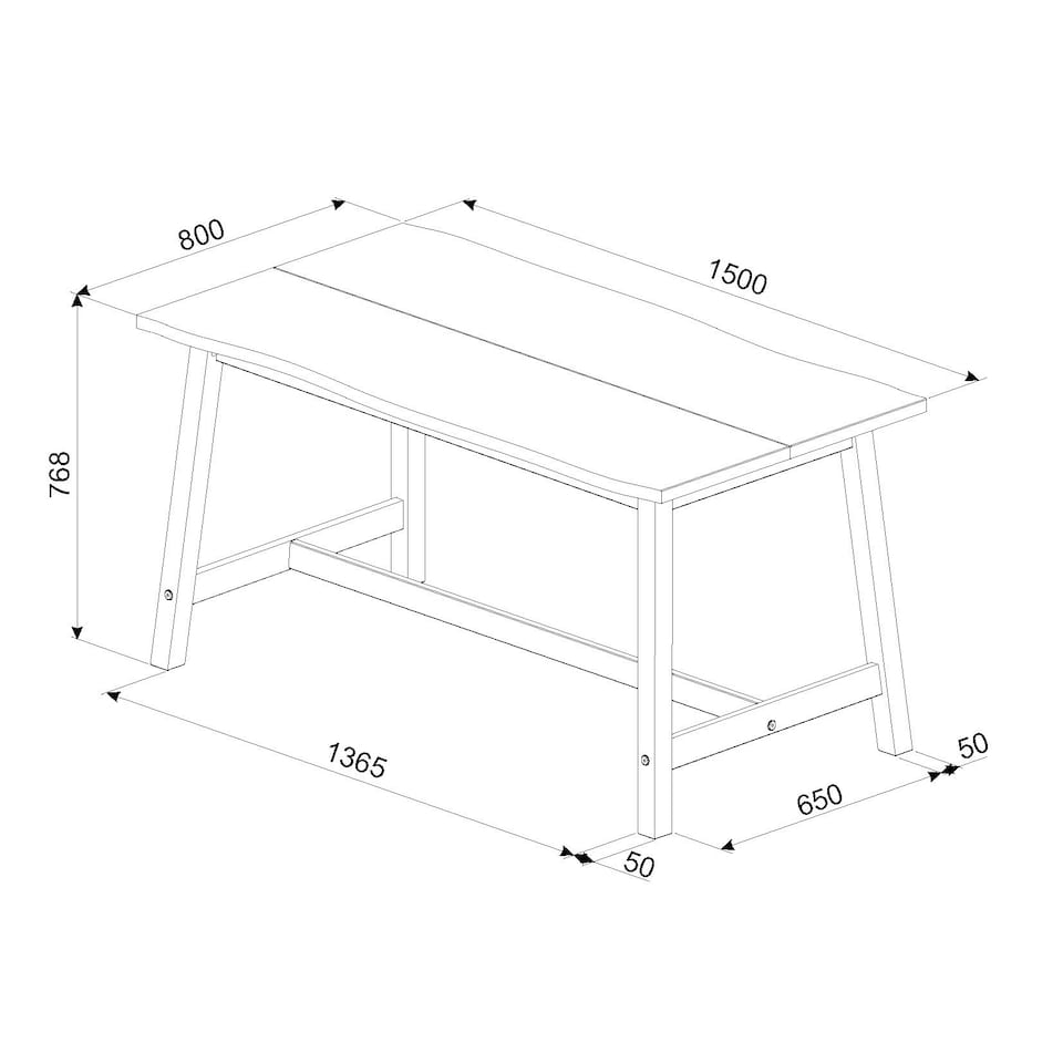 image 1 of Corona Grey, Live Edge Large Dining Table Grey