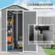 image 6 of Outsunny 4 x 6ft Plastic Garden Shed with Floor, Window and Lockable Door 