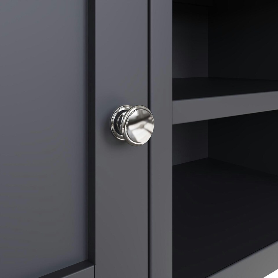 image 1 of Taberno Oak 2 Door TV Unit Graphite Blue Blue