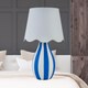 image 5 of Set of 2 Connie - Blue and White Stripe Ceramic Table Lamps