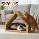 image 8 of Skylos Cat Scratching Board House Corrugated Cardboard Scratcher Indoor