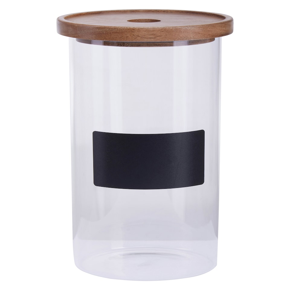 image 1 of Interiors By Premier Stylish Multipurpose Chalkboard 1800ml Storage Jar, Durable Jar With Lid For Counter, Airtight Storage Jars