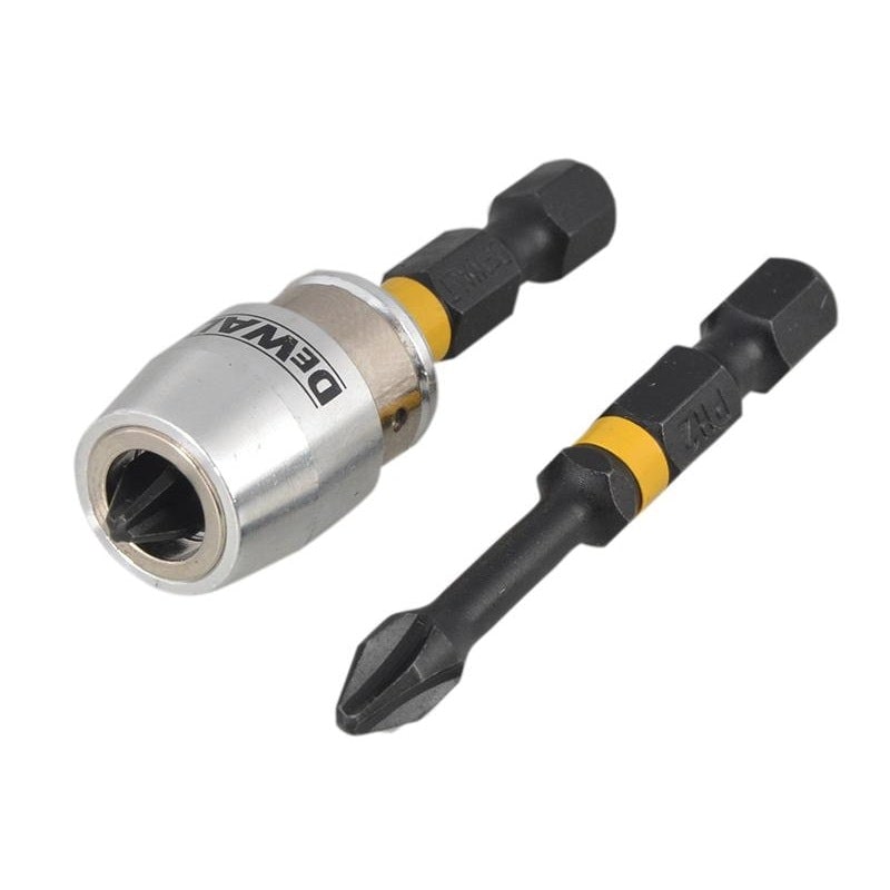 Dewalt Power Tools Impact Torsion & Magnetic Screwlock Sleeve Sets - Multi Colour - 2 x PH2 50mm