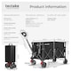image 6 of Folding Trolley RollRider with Telescopic Handle and Front Swivel Wheels | Black | black | 1