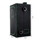 image 7 of Outsunny Mylar Hydroponic Grow Tent w/ Floor Tray for Indoor Plant 80x80x160cm