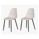 image 6 of Aspen White 80cm Square Dining Table with 4 Plastic Curve Design Chairs - Compact Modern Dining Set | White | Calico | One Size | 1