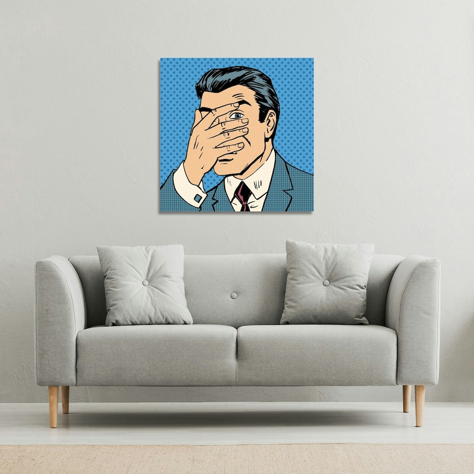image 1 of retro style Halftone (Canvas Print) 46 x 46 x 4cm