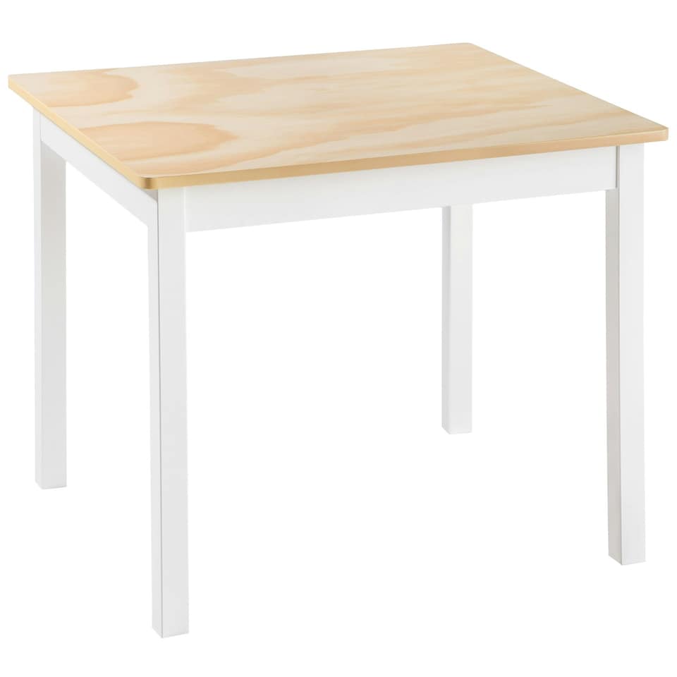 image 1 of Dining Table and Chairs - 3-piece set for children made of pine wood White