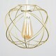 image 3 of ValueLights Retro Style Gold Metal Basket Cage Ceiling Pendant Light Shade