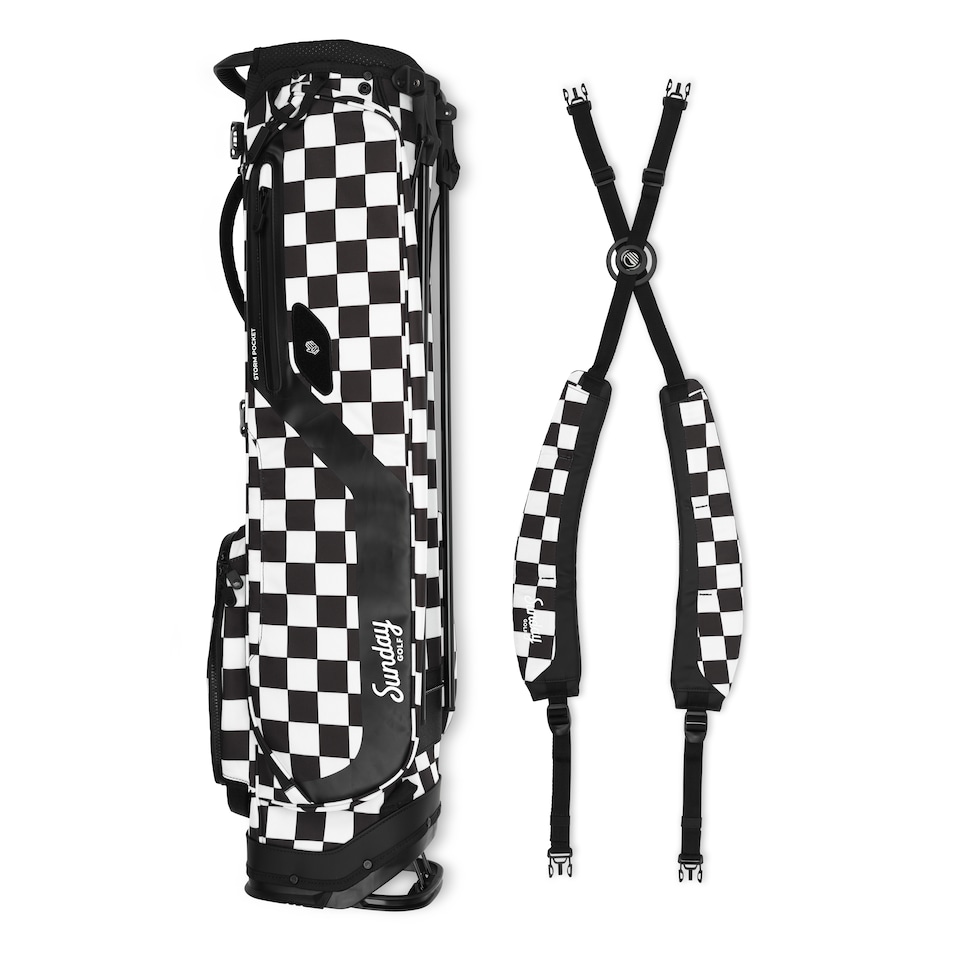 image 1 of El Camino Golf Bag - - Black & White Checker