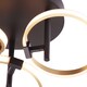 image 5 of Modern Adjustable Gold Halo Rings LED Ceiling Light Fitting with Mat Black Base | Gold