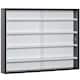 image 1 of HOMCOM 5-Tier Wall Mounted Display Cabinet, Display Case with 4 Adjustable Shelves, Glass Doors for Home Office Ornaments 60x80cm, Black and White