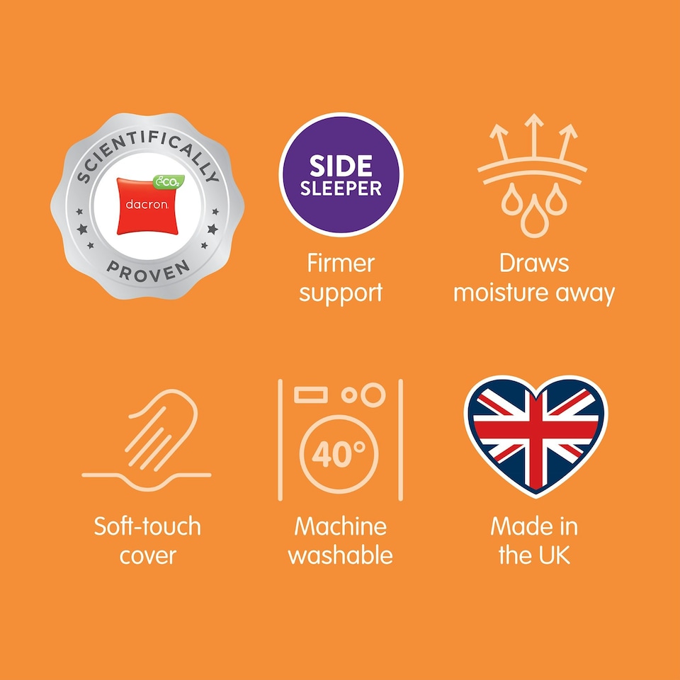 image 1 of Slumberdown Climate Control Super Support Pillow, Firm Suppport, 2 Pack