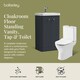 image 2 of Balterley Contemporary Floor Standing 2 Door Bathroom Vanity Unit, Basin, Tap & Toilet Pack | Grey | Satin Soft Black | 814 x 479 x 342mm
