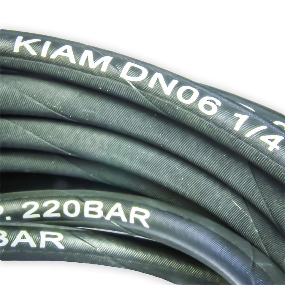 image 1 of M22 Female - M22 Female Heavy Duty 1/4" Rubber Pressure Washer Hose Black | 30m