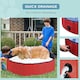 image 5 of PawHut Pet Paddling Pool Cat Dog Indoor/ Outdoor Foldable 120cm Diameter Red