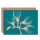 image 1 of Magnolia Branch Xray Photo Teal Blue Floral Art Card