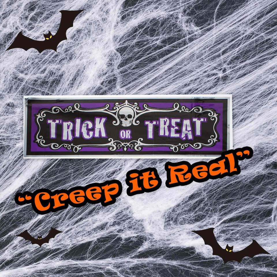 image 1 of PMS Trick Or Treat Banner Decoration 3ft 90cm