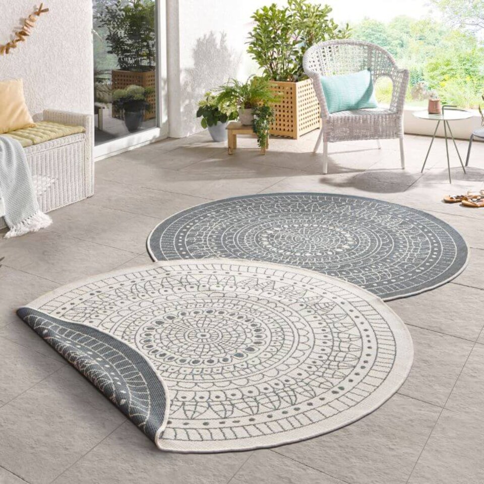 image 1 of The Rugs Porto Reversible Indoor Outdoor Rug Flatweave Polypropylene Design