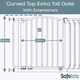 image 3 of Safetots Extra Tall Curved Top Safety Gate, 225cm - 234cm, Matt Grey, Extra Tall 100cm in Height, Pressure Fit Stair Gate, Baby Gate for Doors Hallways and Spaces, Safety Barrier, Easy Installation