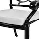 image 4 of Living and Home Set of 2 Outdoor Cast Aluminum Dining Chairs with Cushions