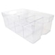 image 2 of 10 x Large (55x35x12.5cm) Adjustable & Stackable Storage Organisers With Modular Compartments For Crafts & Beads | Clear