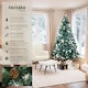 image 2 of Christmas Tree - artificial Christmas tree with frosted tips, pine cones, and metal stand | Green | green | 1