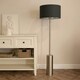 image 2 of ValueLights Lexy Chrome Dimmable Floor Lamp with Black with Chrome Inner Lamp Shade
