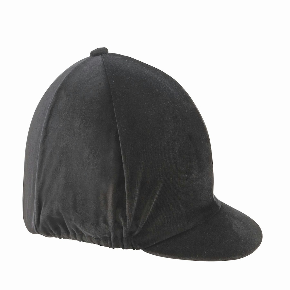 image 1 of Shires Velvet Hat Cover Blue | Medium