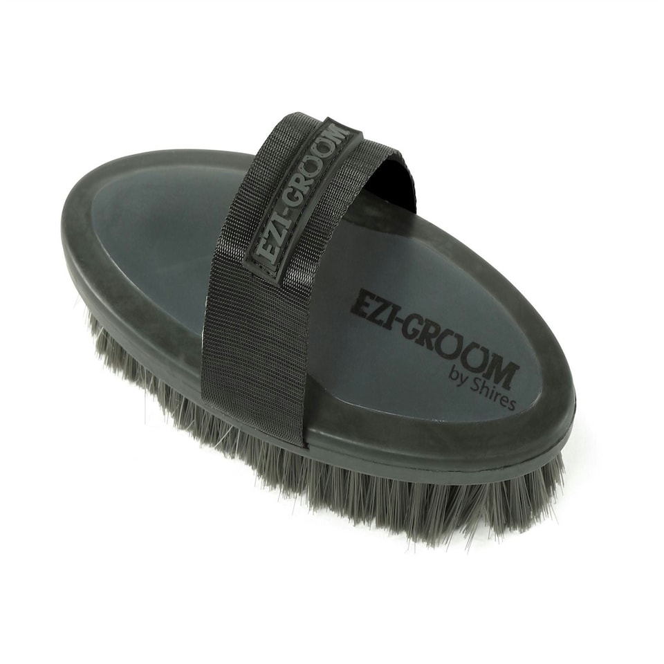 image 1 of Shires Ezi-Groom Grip Body Brush Black | Size: Large
Colour: Black