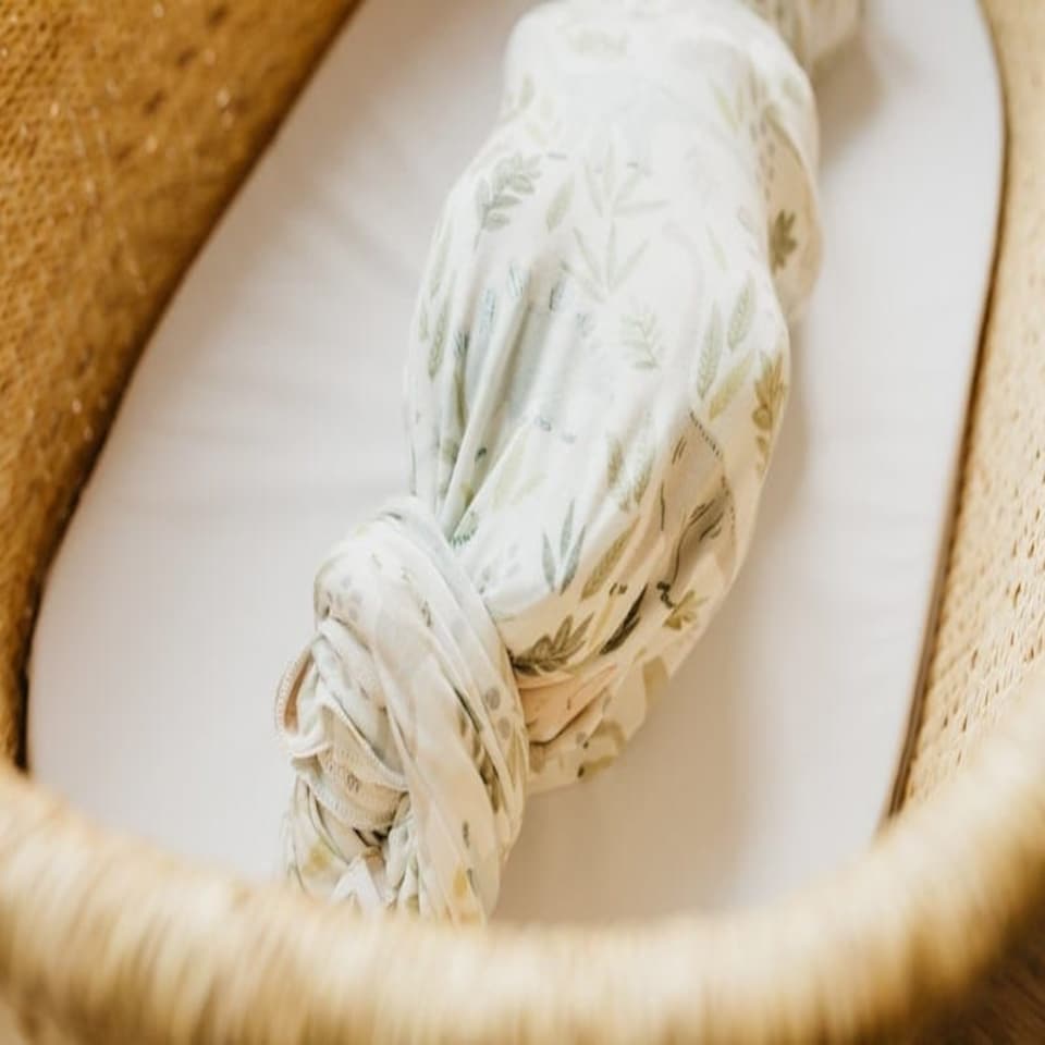 image 1 of Copper Pearl Knitted Swaddle Blanket Rex