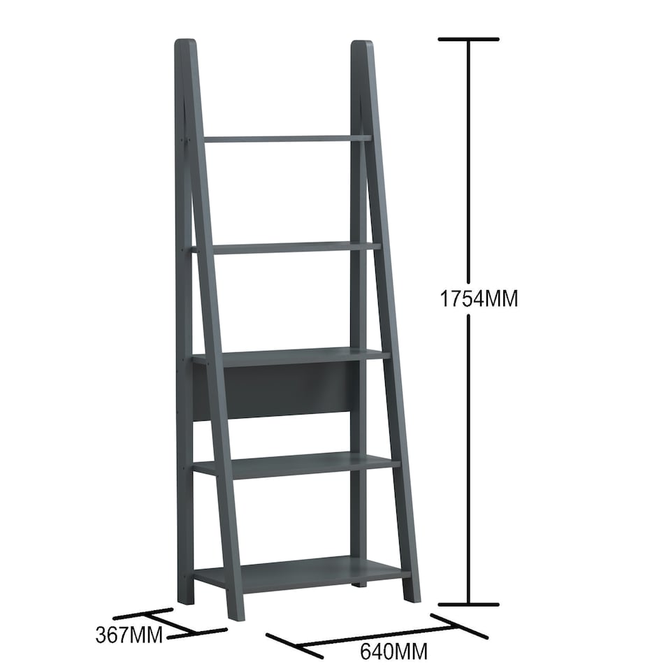 image 1 of Ladder Bookcase 5 Tier