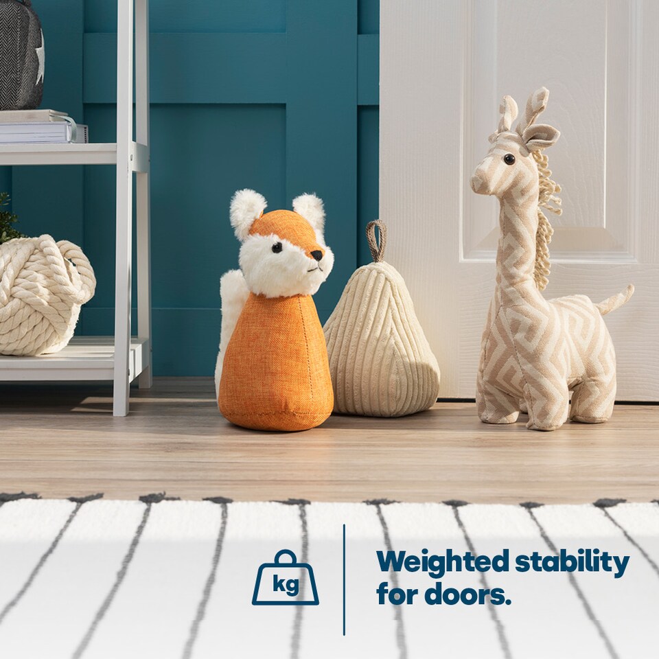 image 1 of Weighted Door Stopper Fox Orange