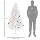 image 3 of HOMCOM 6ft Snow Artificial Christmas Tree w/ Metal Stand Decorations Home White