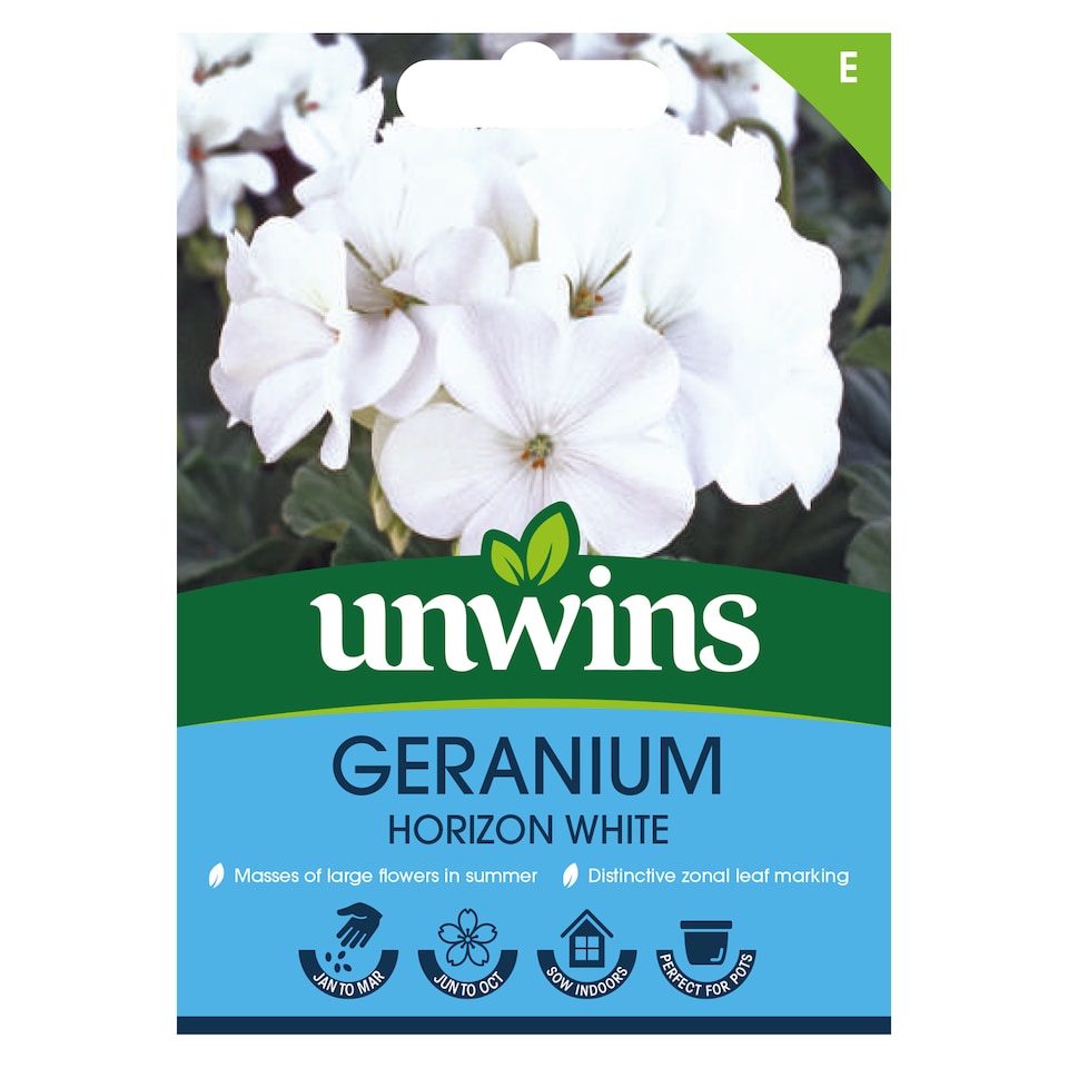 image 1 of Geranium Horizon White | Multi | White | Flower Seeds | 1